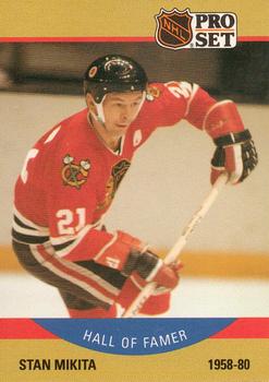#405 Stan Mikita - Chicago Blackhawks - 1990-91 Pro Set Hockey