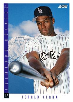 #405 Jerald Clark - Colorado Rockies - 1993 Score Baseball