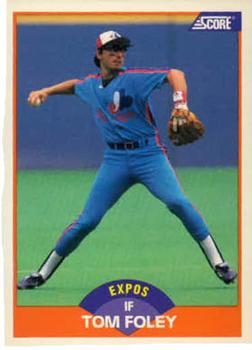 #405 Tom Foley - Montreal Expos - 1989 Score Baseball