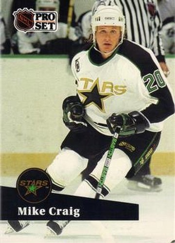 #405 Mike Craig - 1991-92 Pro Set Hockey