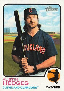 #405 Austin Hedges - Cleveland Guardians - 2022 Topps Heritage Baseball