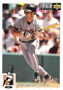 #405 Brady Anderson - Baltimore Orioles - 1994 Collector's Choice Baseball