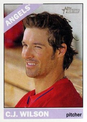 #405 C.J. Wilson - Los Angeles Angels - 2015 Topps Heritage Baseball