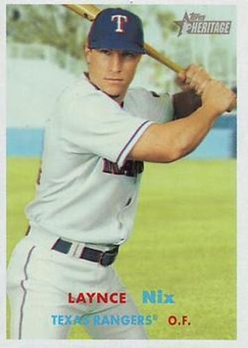 #405 Laynce Nix - Texas Rangers - 2006 Topps Heritage Baseball