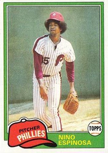 #405 Nino Espinosa - Philadelphia Phillies - 1981 Topps Baseball