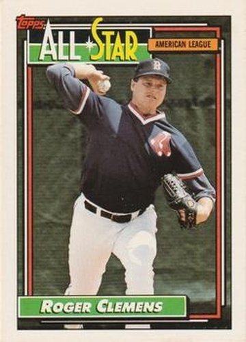 #405 Roger Clemens - Boston Red Sox - 1992 Topps Baseball