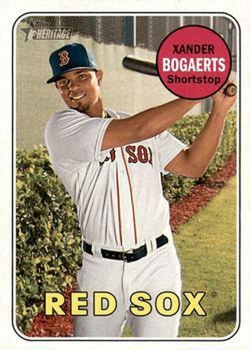#405 Xander Bogaerts - Boston Red Sox - 2018 Topps Heritage Baseball
