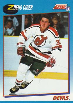 #405 Zdeno Ciger - New Jersey Devils - 1991-92 Score Canadian Bilingual Hockey