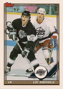 #405 Luc Robitaille - Los Angeles Kings - 1991-92 Topps Hockey