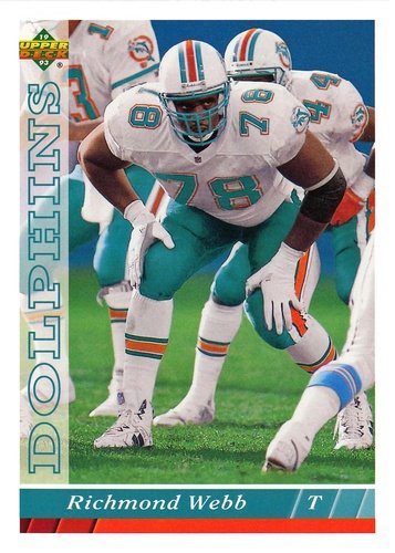 #405 Richmond Webb - Miami Dolphins - 1993 Upper Deck Football