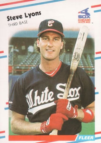 #405 Steve Lyons - Chicago White Sox - 1988 Fleer Baseball
