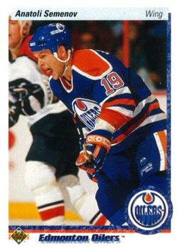 #405 Anatoli Semenov - Edmonton Oilers - 1990-91 Upper Deck Hockey