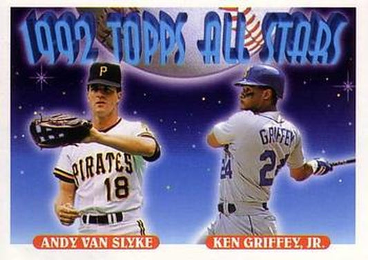 #405 Andy Van Slyke / Ken Griffey Jr. - Pittsburgh Pirates / Seattle Mariners - 1993 Topps Baseball