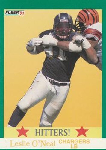 #405 Leslie O'Neal - San Diego Chargers - 1991 Fleer Football