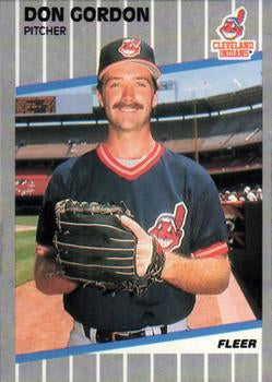 #405 Don Gordon - Cleveland Indians - 1989 Fleer Baseball