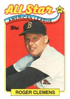 #405 Roger Clemens - Boston Red Sox - 1989 Topps Baseball
