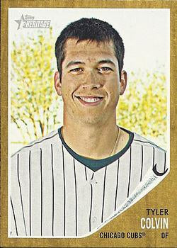 #406 Tyler Colvin - Chicago Cubs - 2011 Topps Heritage Baseball