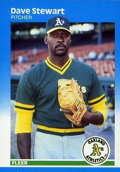 #406 Dave Stewart - Oakland Athletics - 1987 Fleer Baseball