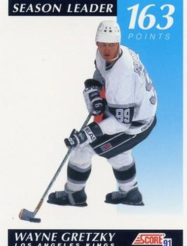 #406 Wayne Gretzky - Los Angeles Kings - 1991-92 Score American Hockey
