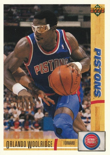 #406 Orlando Woolridge - Detroit Pistons - 1991-92 Upper Deck Basketball