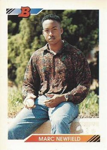 #406 Marc Newfield - Seattle Mariners - 1992 Bowman Baseball