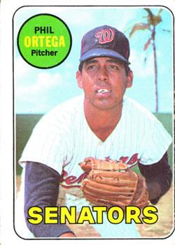 #406 Phil Ortega - Washington Senators - 1969 Topps Baseball