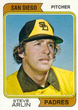 #406 Steve Arlin - San Diego Padres - 1974 Topps Baseball