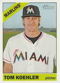 #406 Tom Koehler - Miami Marlins - 2015 Topps Heritage Baseball