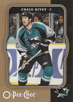 #406 Craig Rivet - San Jose Sharks - 2007-08 O-Pee-Chee Hockey