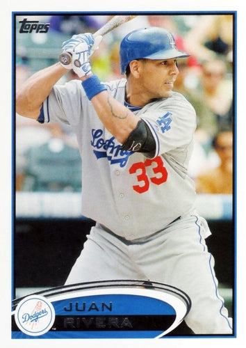 #406 Juan Rivera - Los Angeles Dodgers - 2012 Topps Baseball