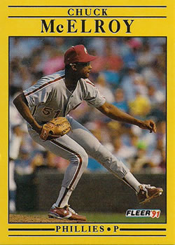 #406 Chuck McElroy - Philadelphia Phillies - 1991 Fleer Baseball