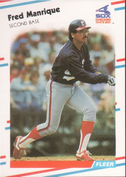 #406 Fred Manrique - Chicago White Sox - 1988 Fleer Baseball