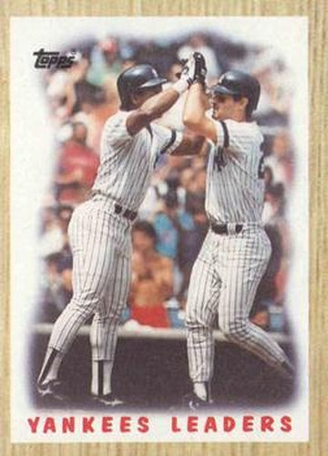 #406 Yankees Leaders - New York Yankees - 1987 Topps Baseball