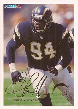 #406 Chris Mims - San Diego Chargers - 1994 Fleer Football