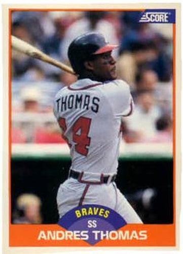 #406 Andres Thomas - Atlanta Braves - 1989 Score Baseball