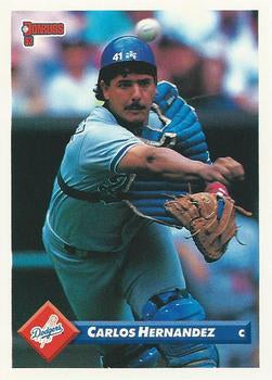 #406 Carlos Hernandez - Los Angeles Dodgers - 1993 Donruss Baseball