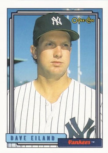 #406 Dave Eiland - New York Yankees - 1992 O-Pee-Chee Baseball