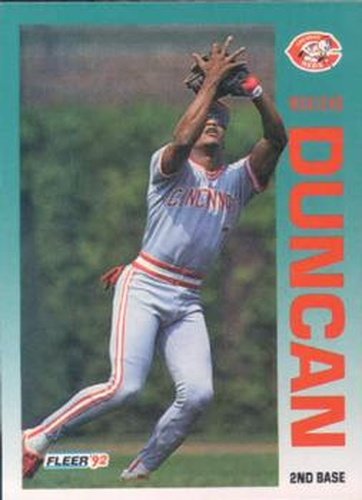 #406 Mariano Duncan - Cincinnati Reds - 1992 Fleer Baseball