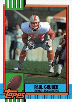 #406 Paul Gruber - Tampa Bay Buccaneers - 1990 Topps Football