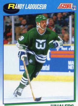 #407 Randy Ladouceur - Hartford Whalers - 1991-92 Score Canadian Hockey