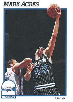 #407 Mark Acres - Orlando Magic - 1991-92 Hoops Basketball