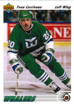 #407 Yvon Corriveau - Hartford Whalers - 1991-92 Upper Deck Hockey