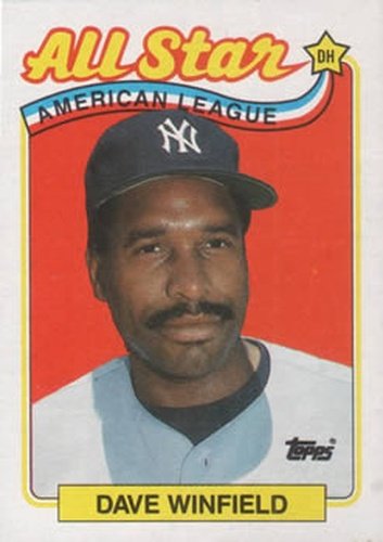 #407 Dave Winfield - New York Yankees - 1989 Topps Baseball