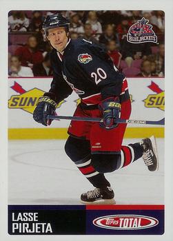 #407 Lasse Pirjeta - Columbus Blue Jackets - 2002-03 Topps Total Hockey