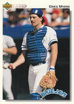 #407 Greg Myers - Toronto Blue Jays - 1992 Upper Deck Baseball