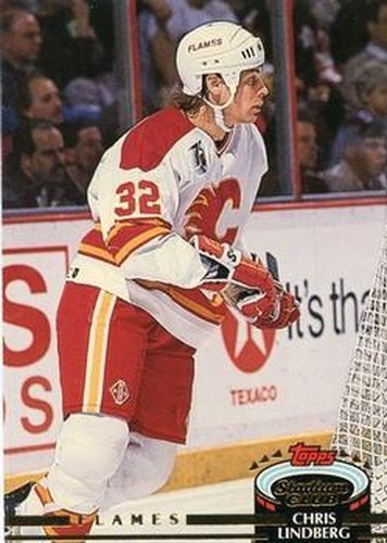 #407 Chris Lindberg - Calgary Flames - 1992-93 Stadium Club Hockey