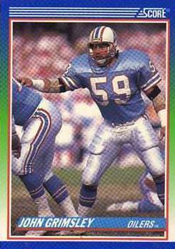 #407 John Grimsley - Houston Oilers - 1990 Score Football