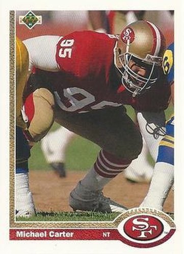 #407 Michael Carter - San Francisco 49ers - 1991 Upper Deck Football