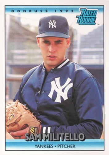 #407 Sam Militello - New York Yankees - 1992 Donruss Baseball