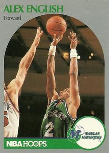 #407 Alex English - Dallas Mavericks - 1990-91 Hoops Basketball